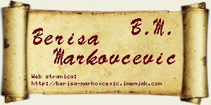 Beriša Markovčević vizit kartica